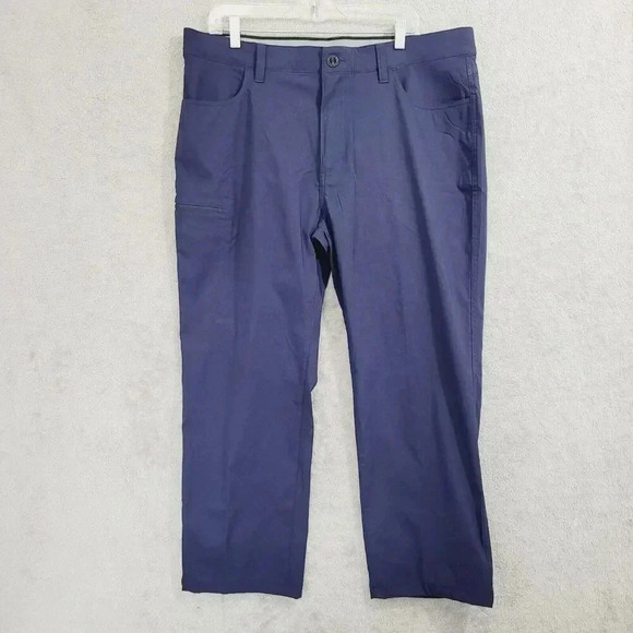 Orvis Mens 38x27 Navy Stretch Nylon/Spandex Water Repellent Pants 28PT - Picture 1 of 9